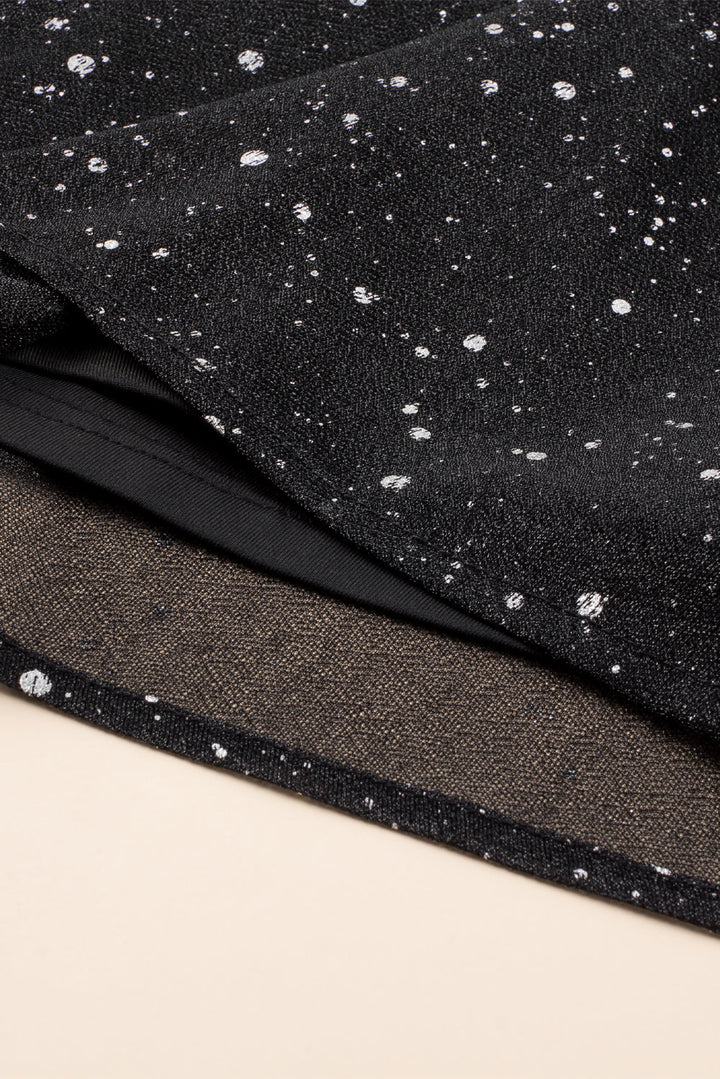 Mune | Elegant Black Glittering Dress With Mesh