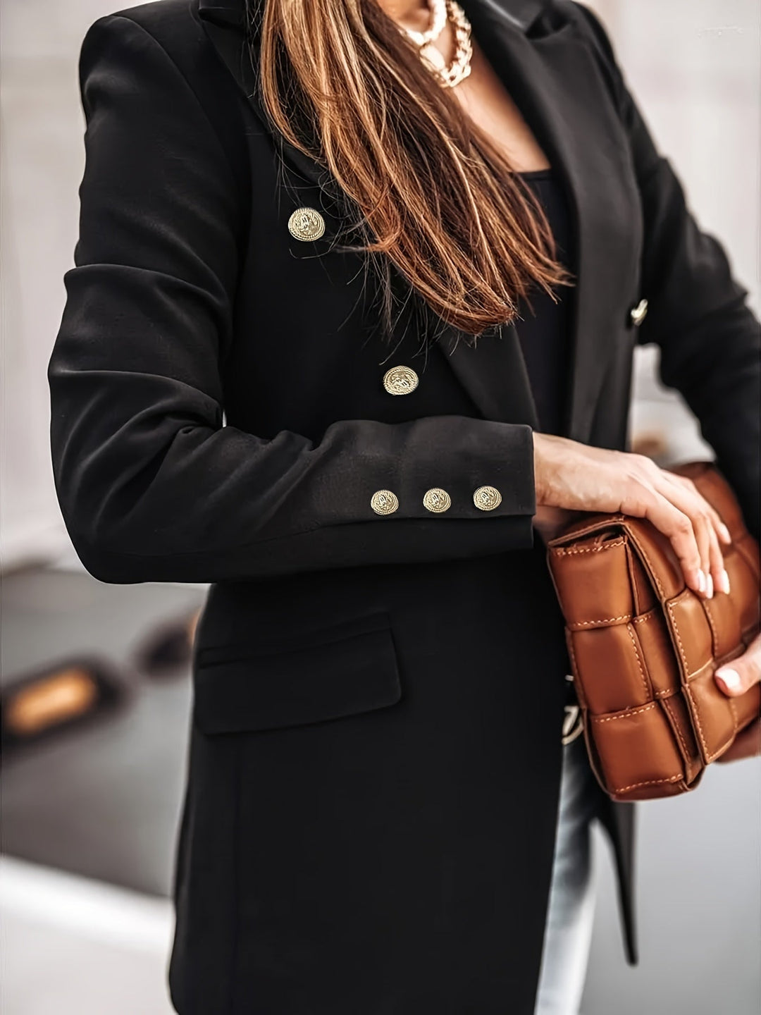 Women’s Casual Workwear Button Blazer