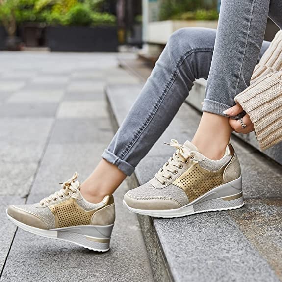 Orthopedic sneakers with high heel and wedge heel Mune Fashion