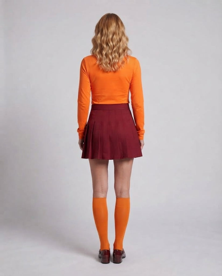 Women Cosplay Costume Set with warming turtleneck and skirts Mune Fashion