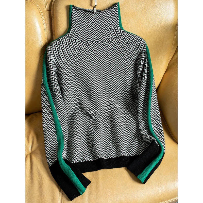 Mune | Geometrically Knitted Turtleneck Sweater