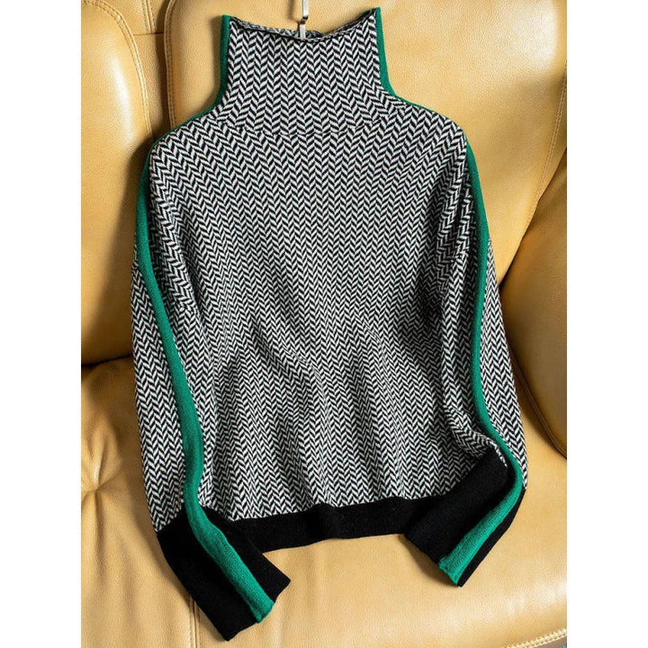 Mune | Geometrically Knitted Turtleneck Sweater
