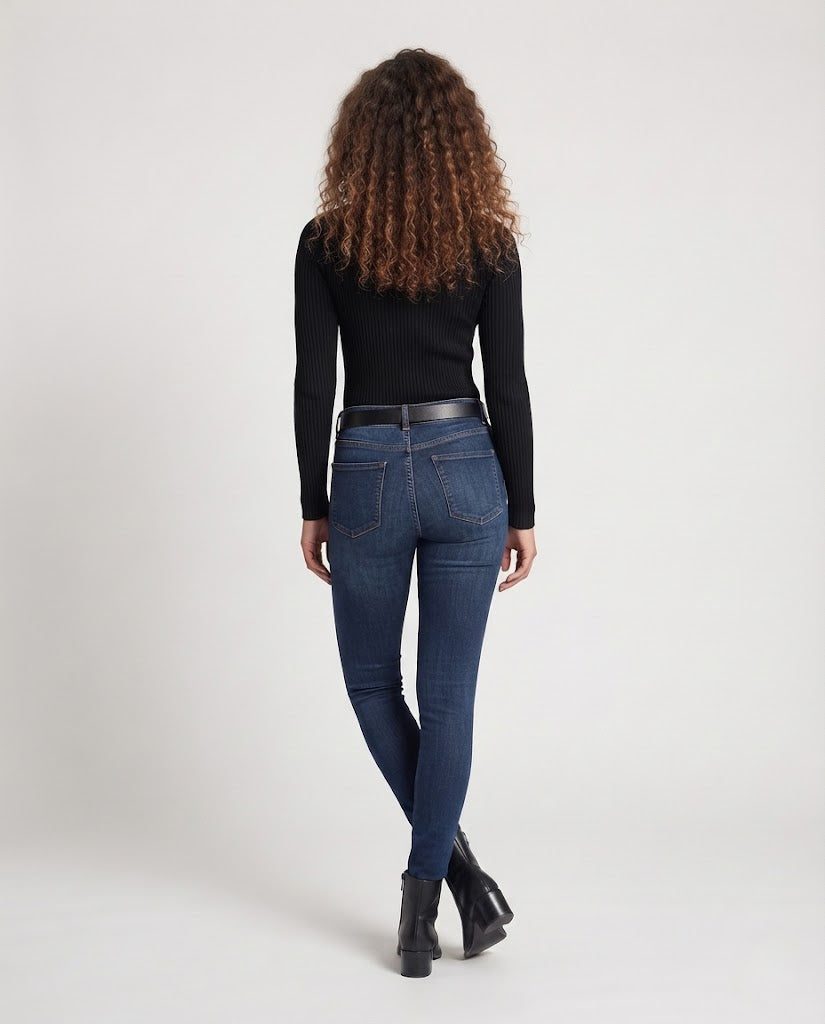 Women's Fine Cashmere-Look Stand Collar Sweater with Dropped Shoulders Mune Fashion