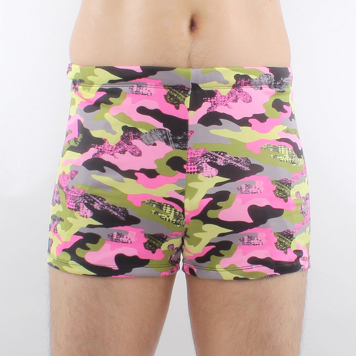 Men's Swim Shorts with Colorful Geometric Pattern Mune Fashion