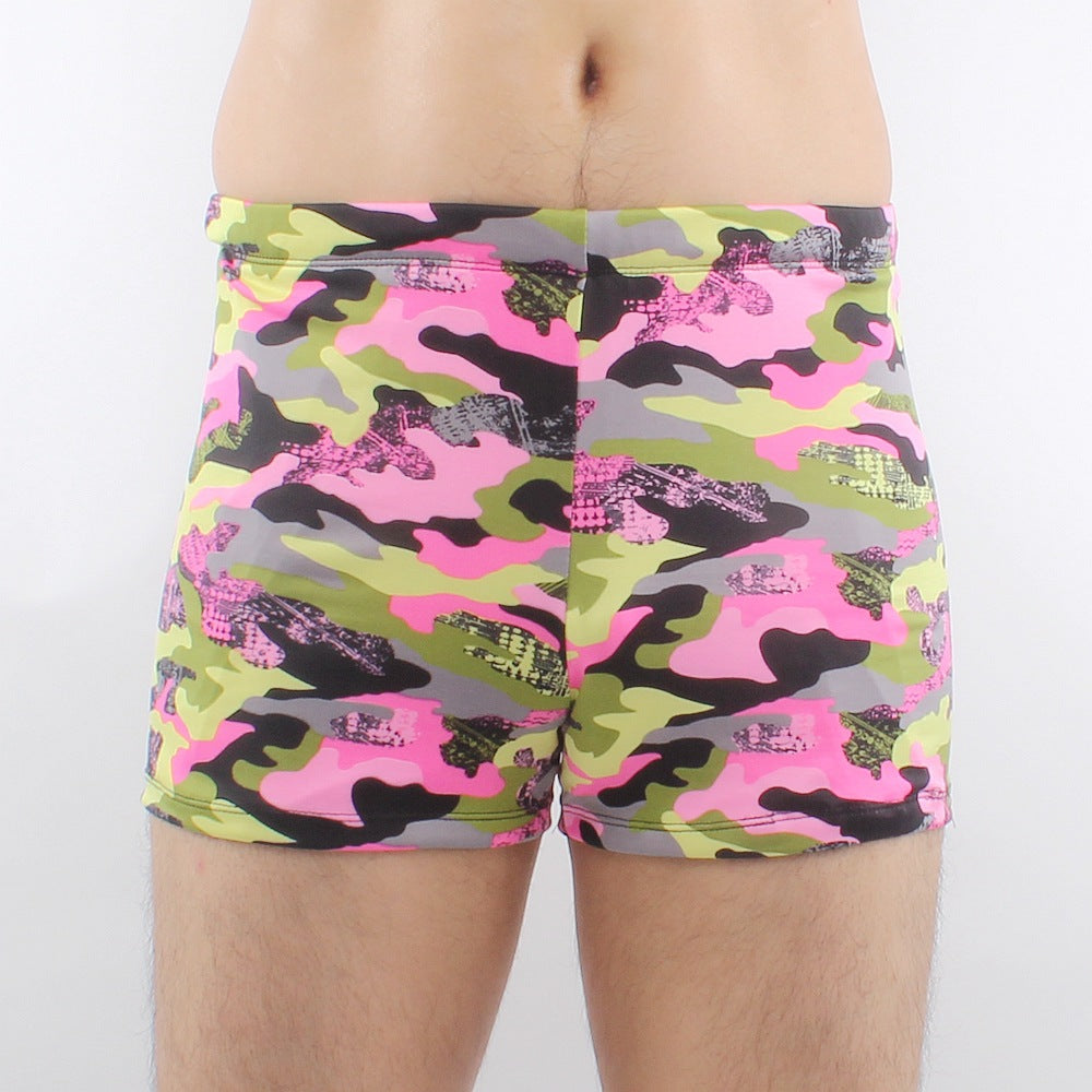 Men's Swim Shorts with Colorful Geometric Pattern Mune Fashion