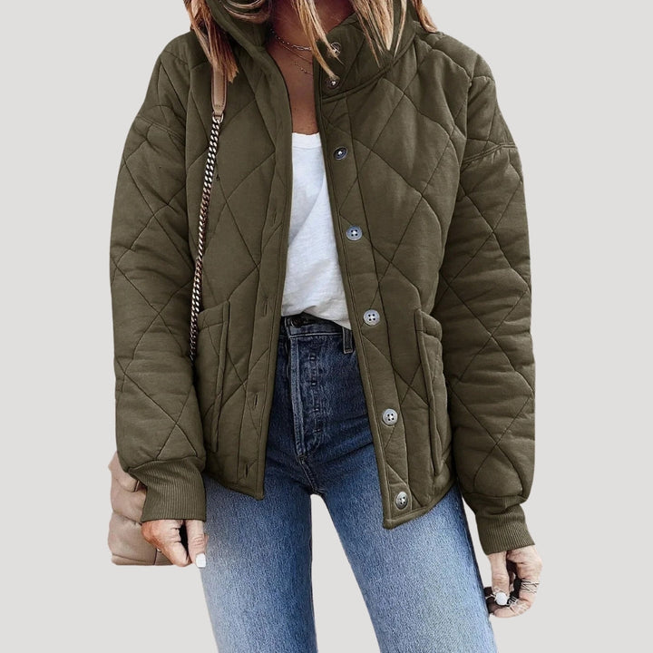 Mune | Women's quilted button-up bomber jacket lightly padded