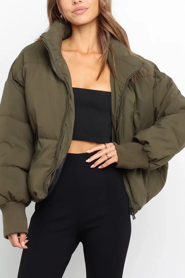 Mune | Collar Zipper Pocket Thick Warm Cotton Jacket