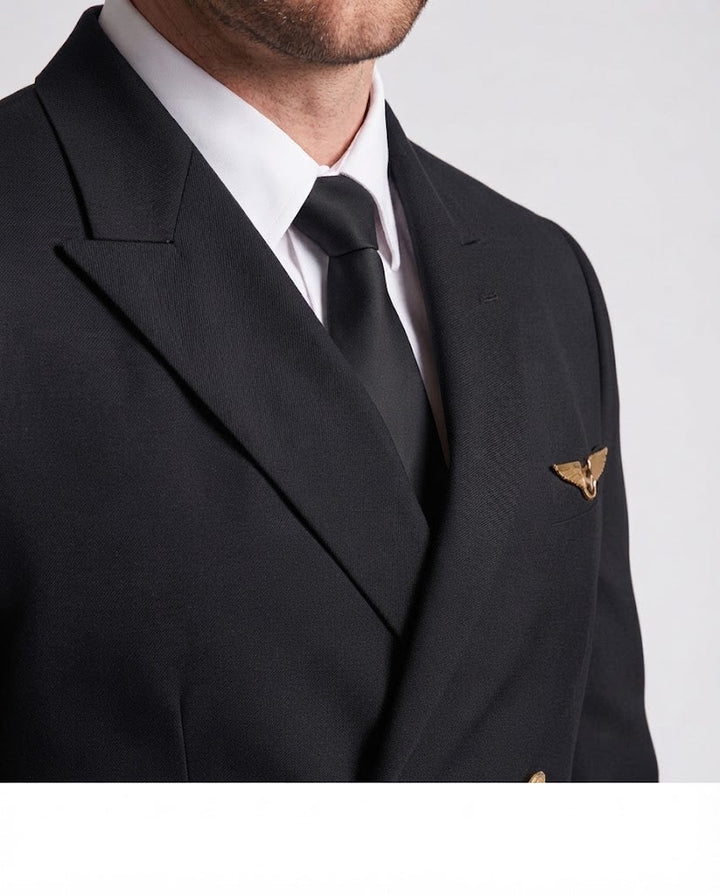 Men's pilot costume with authentic details and gold accents Mune Fashion