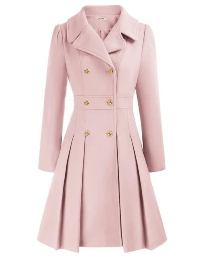 Mune | Elegant Pleated Wool Coat