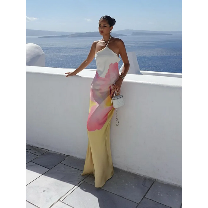 Mune | Elegant Floral One-Shoulder Maxi Dress