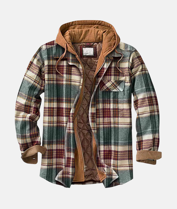 Mune | Checked Flannel Shirt with Hood for Men