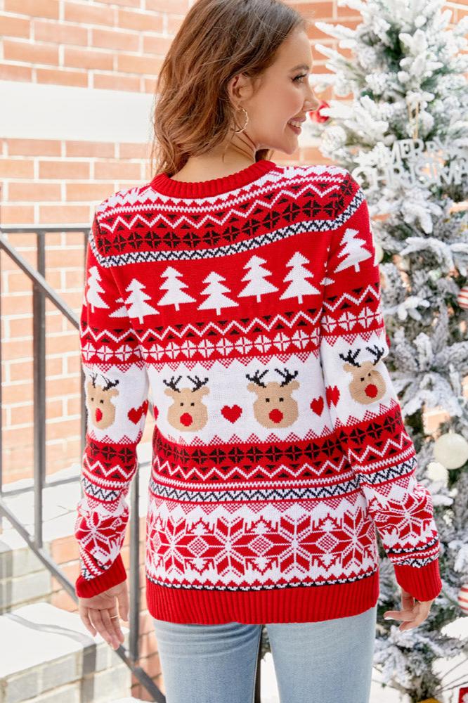 Mune | Christmas Bear & Antlers Knit Sweater