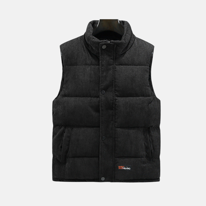 Mune | West Corduroy Pants Quilted Relaxed Fit High Collar Snap Buttons