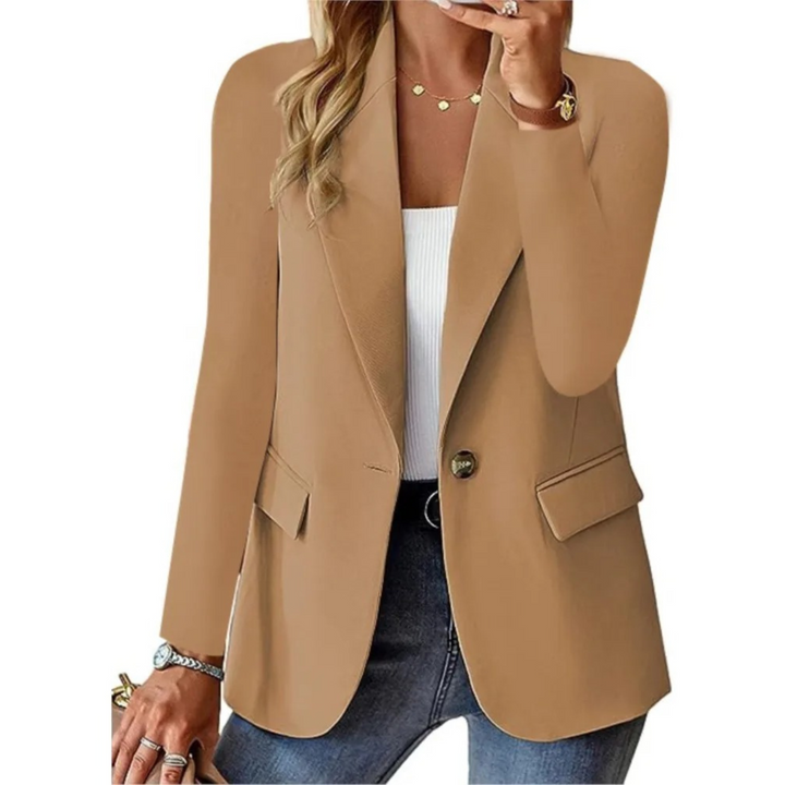 Casual women's blazer with long sleeves
