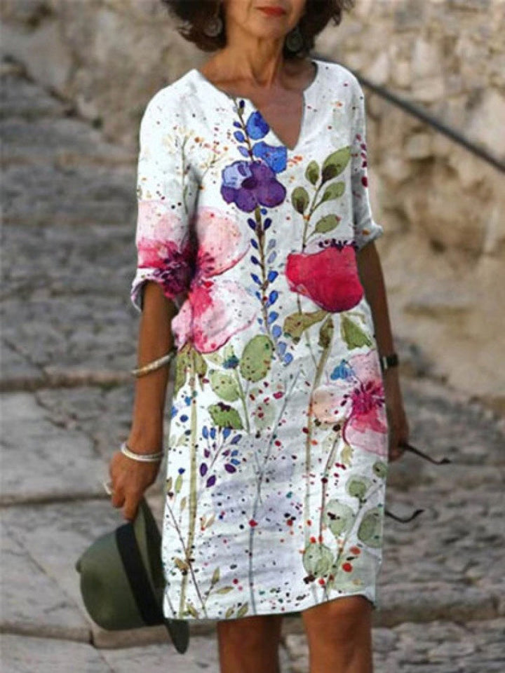 Mune Fashion | Charming Dress With Floral Pattern For Women