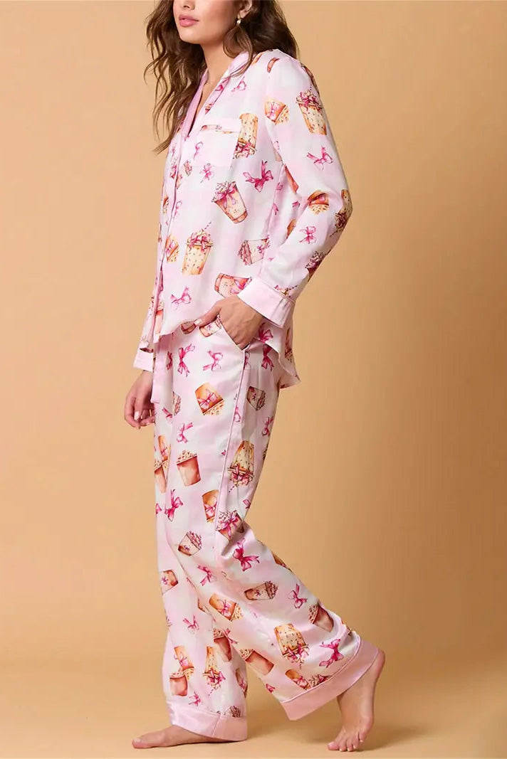 Mune | Christmas Festive Striped Pattern Pajama Set