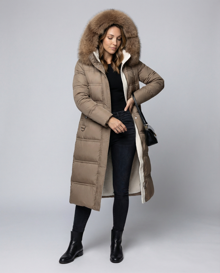 Long padded coat women winter
