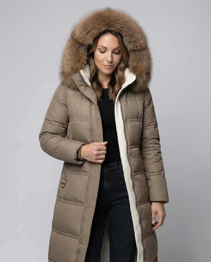 Long padded coat women winter