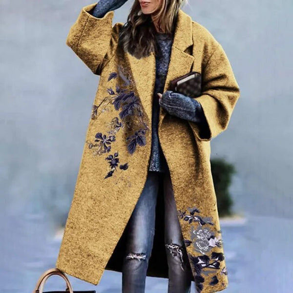 Mune | Elegant Coat with Floral Pattern