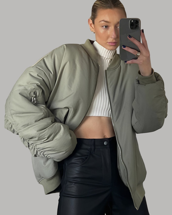 Mune | Casual Oversized Bomber Jacket for Women