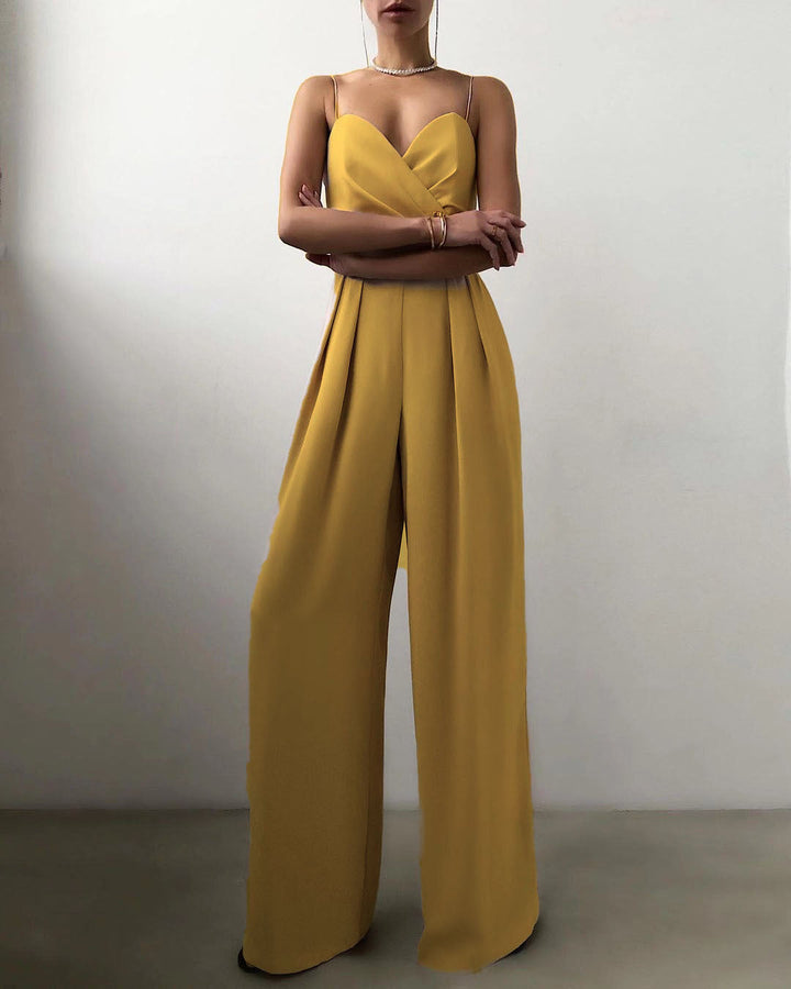 Mune Fashion | Women's Elegant Flowing Jumpsuit with Spaghetti Straps for Festive Occasions