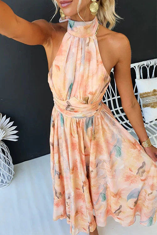 Women’s Summer Halter Floral Maxi Dress