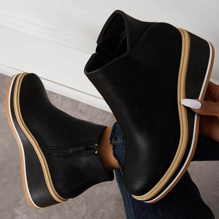 Mune | Ankle Boot with Side Zipper