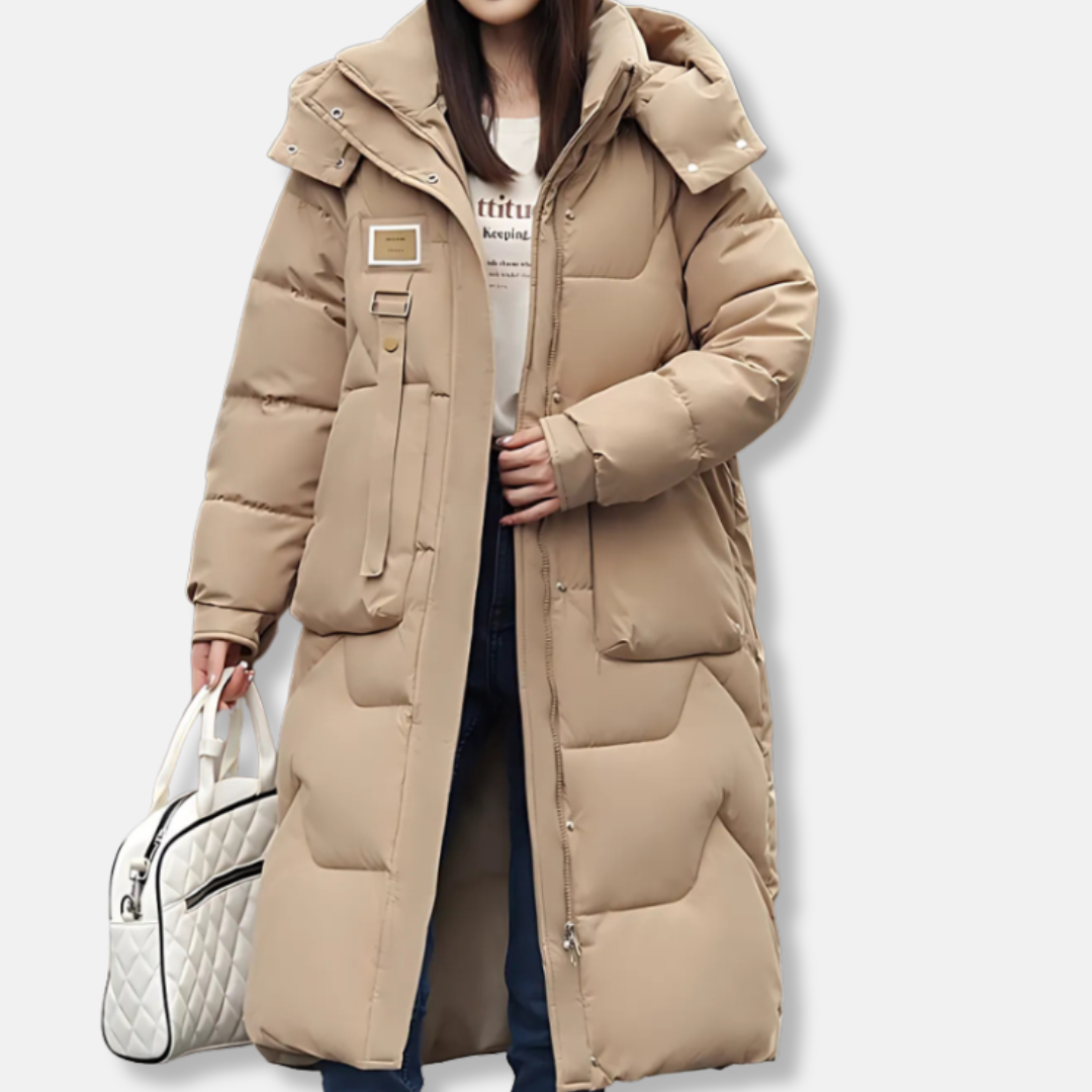 Mune | Plus Size Relaxed Fit Maxi Length High Collar with Hood