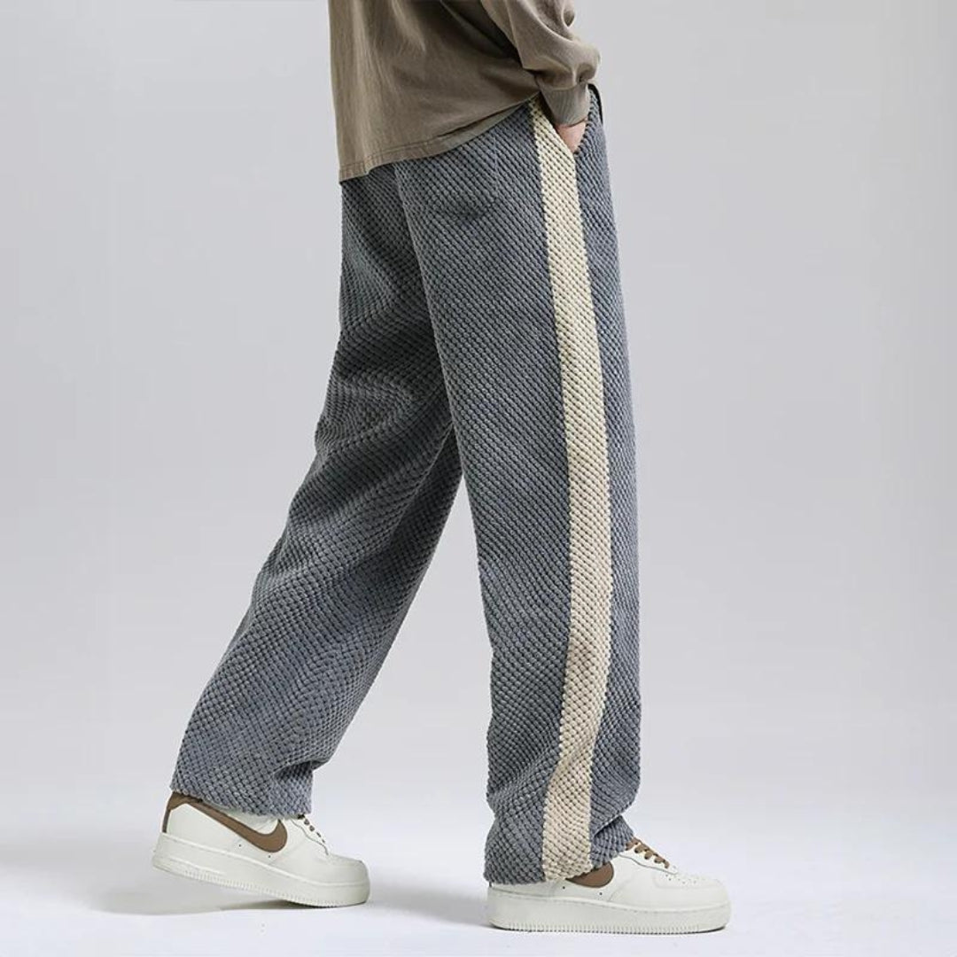 Cord Jogging pants with waffle pattern