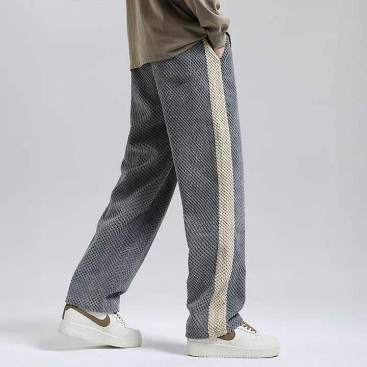 Cord Jogging pants with waffle pattern