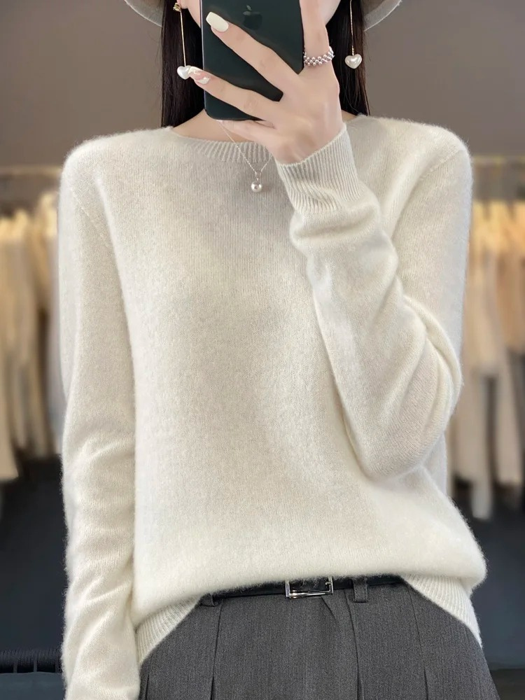 Mune | Cashmere Sweater Women Round Neck Soft and Elegant Knit Sweater