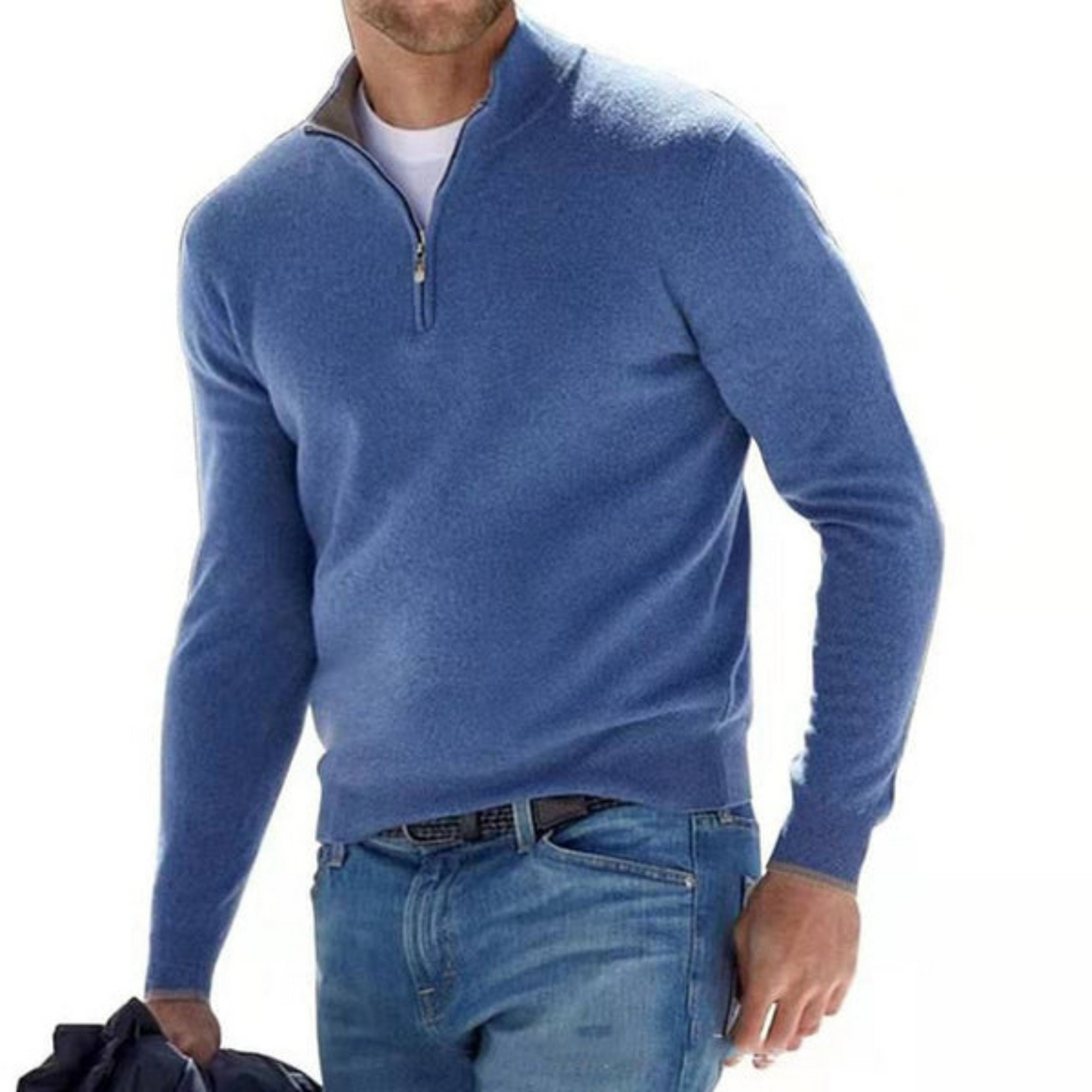 Mune | Merino V-Neck Sweater With Zipper
