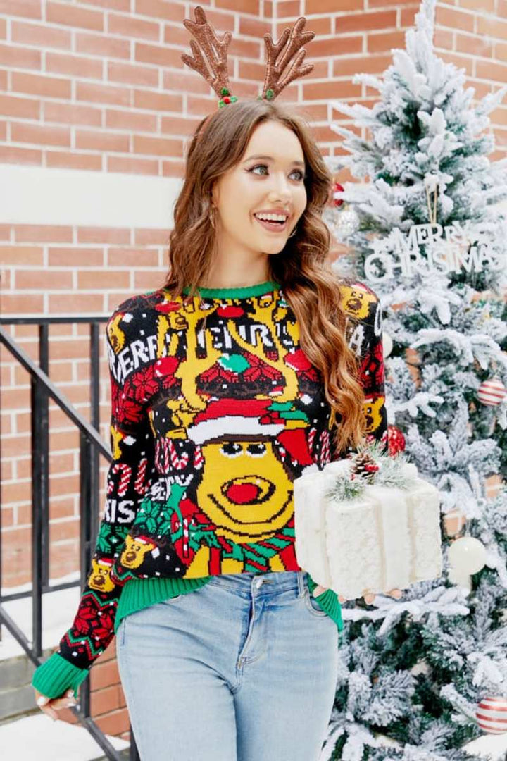 Mune | Christmas Cartoon Reindeer Sweater