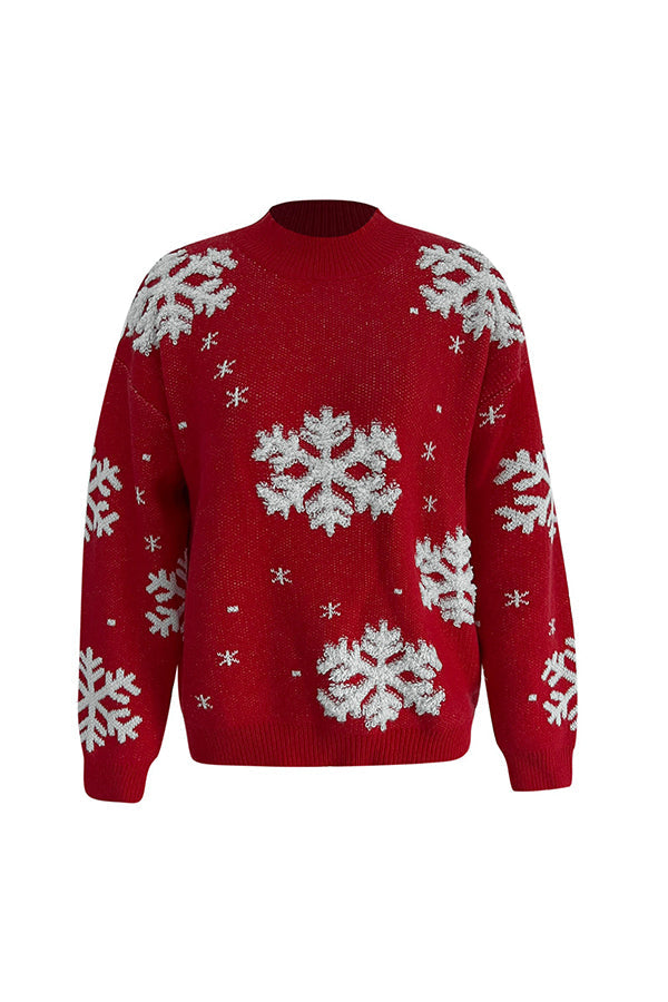 Mune | Turtleneck Christmas Print Knitted Sweater