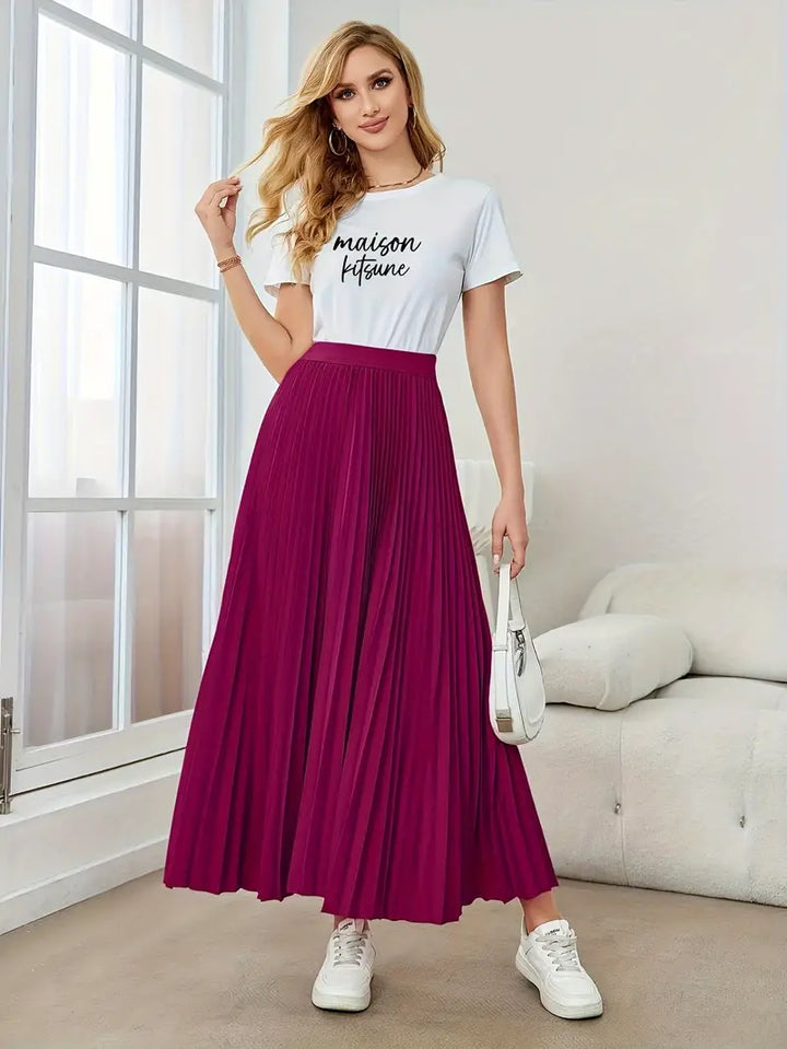 Mune Fashion | Casual Pleated Maxi Skirt