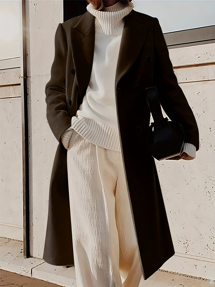 Mune | Stylish Classic Winter Double-breasted Overcoat for Women