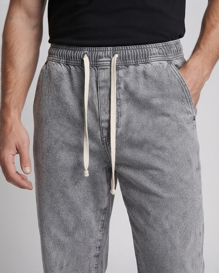 Men's wide baggy jeans with drawstring and low rise Mune Fashion