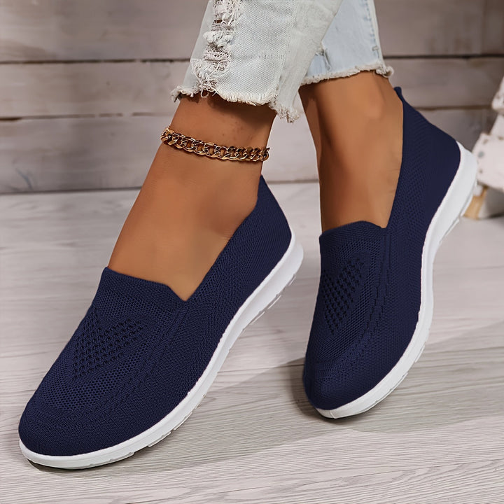 Mune Fashion | Solid Color Knitted Sneakers For Women
