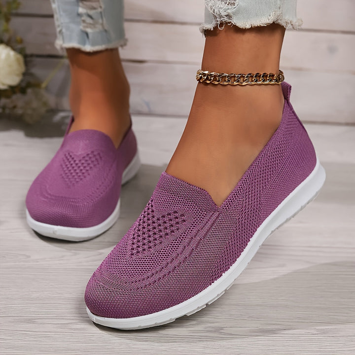 Mune Fashion | Solid Color Knitted Sneakers For Women