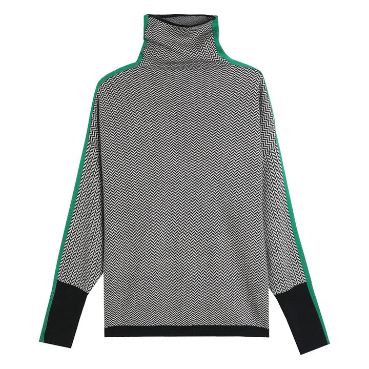 Mune | Geometrically Knitted Turtleneck Sweater