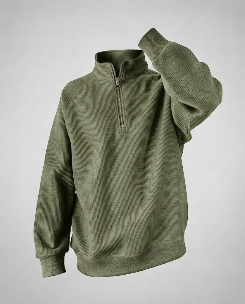 Men's Urban Stand-Up Collar Pullover with Zip Mune Fashion