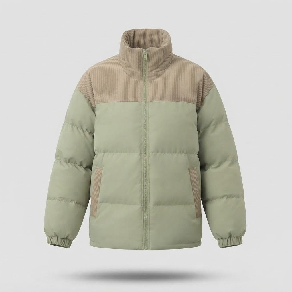 Ladies Fashion Down Jacket with High Collar Mune Fashion