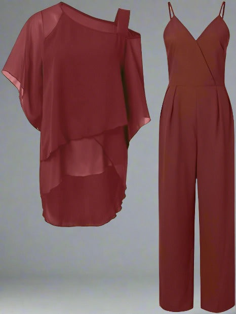 Mune | Luxury Chiffon Set for Elegant Evenings