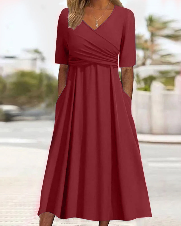 Mune Fashion | Elegant Midi Dress with Tummy Control