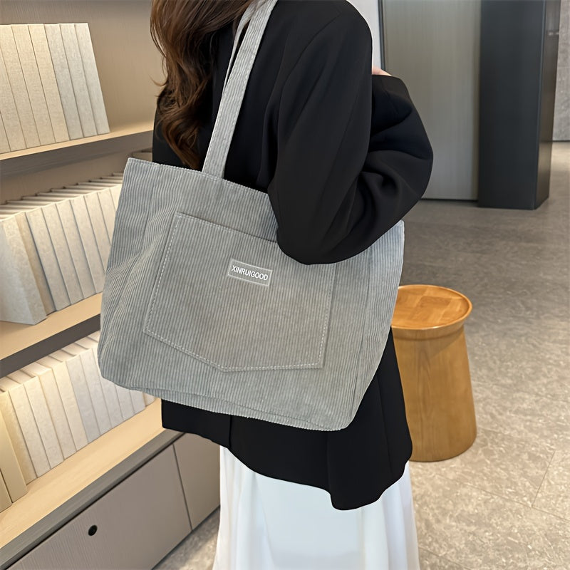 Mune | Elegant Women's Bag Made Of High-Quality Cord Fabric Vegan Leather