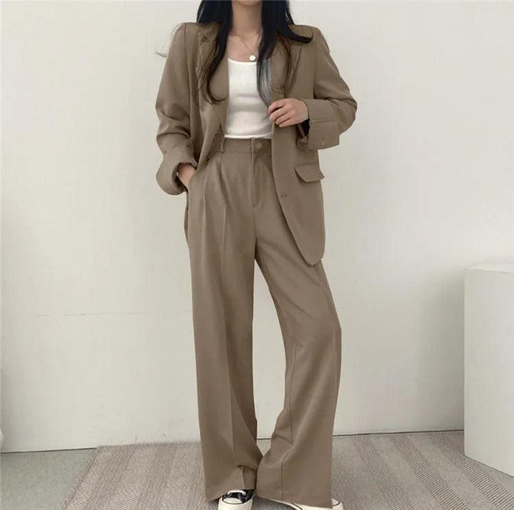 Women’s Tailored Suit Set with Long Blazer