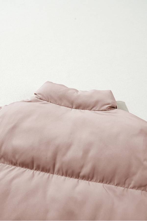 Mune | Pink Full Zip Quilted Puffer Jacket