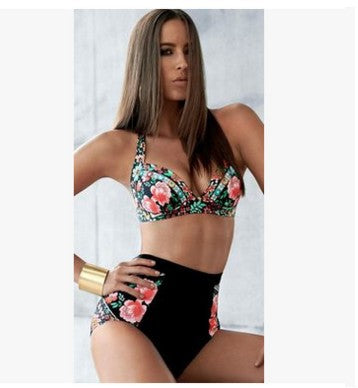 Women's High-Waisted Floral Bikini Set Mune Fashion