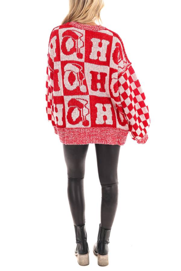 Mune | Christmas Letters Crew Neck Long Sleeve Loose Knit Sweater