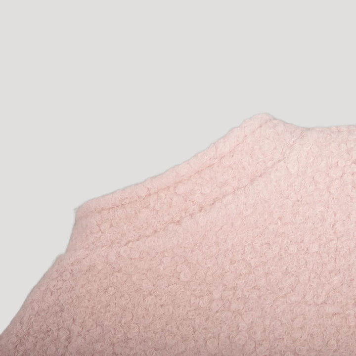 Mune | Women's Boucle Teddy Bomber Jacket pink with zipper